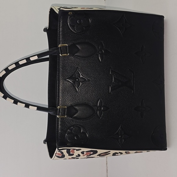 Louis Vuitton Black and Leopard Print Tote - Picture 4 of 16